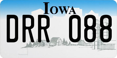IA license plate DRR088