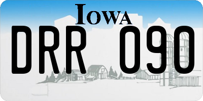 IA license plate DRR090