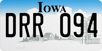 IA license plate DRR094