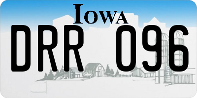 IA license plate DRR096