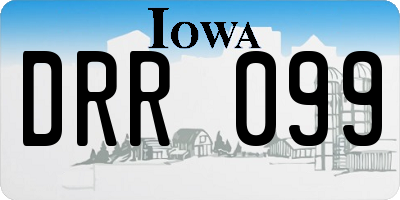 IA license plate DRR099