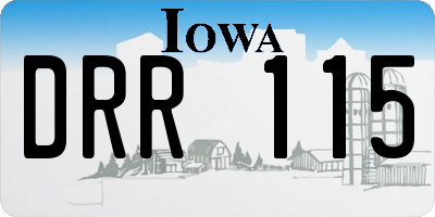 IA license plate DRR115