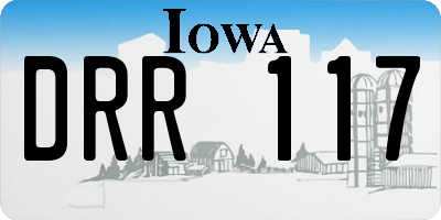 IA license plate DRR117