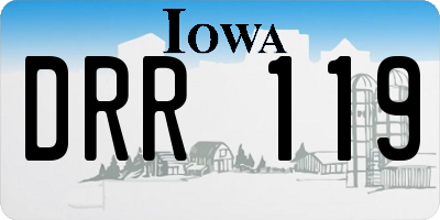 IA license plate DRR119