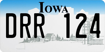 IA license plate DRR124