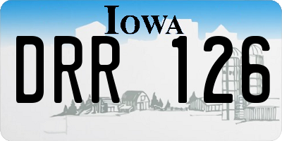 IA license plate DRR126