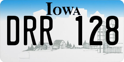 IA license plate DRR128