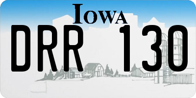IA license plate DRR130