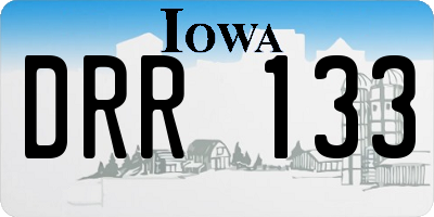 IA license plate DRR133