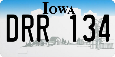 IA license plate DRR134