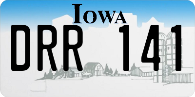 IA license plate DRR141