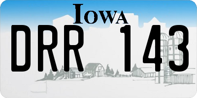 IA license plate DRR143