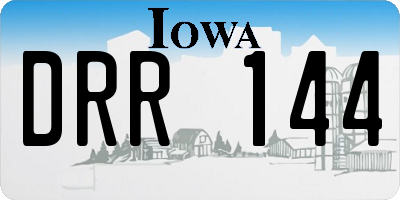 IA license plate DRR144