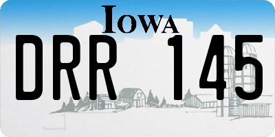 IA license plate DRR145