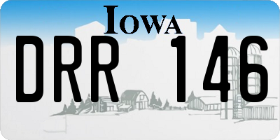 IA license plate DRR146
