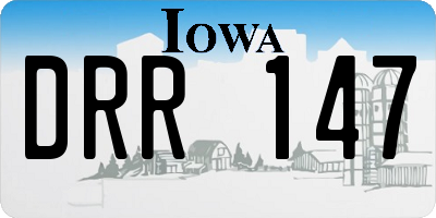 IA license plate DRR147