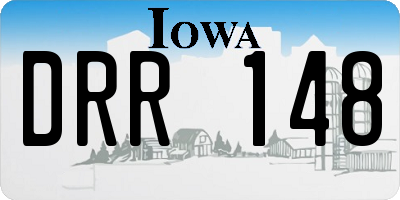 IA license plate DRR148