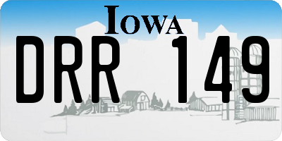 IA license plate DRR149