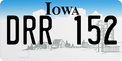 IA license plate DRR152