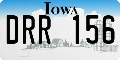 IA license plate DRR156