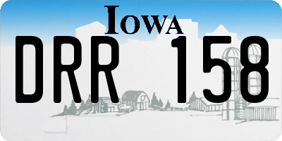 IA license plate DRR158