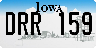 IA license plate DRR159