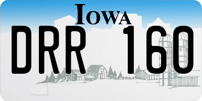 IA license plate DRR160