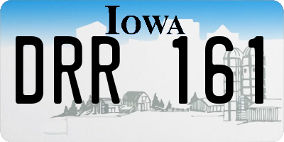 IA license plate DRR161