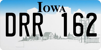 IA license plate DRR162