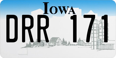 IA license plate DRR171