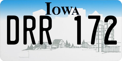 IA license plate DRR172