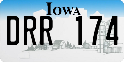 IA license plate DRR174