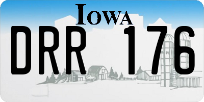 IA license plate DRR176