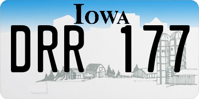 IA license plate DRR177