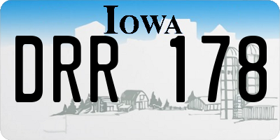 IA license plate DRR178