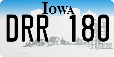 IA license plate DRR180