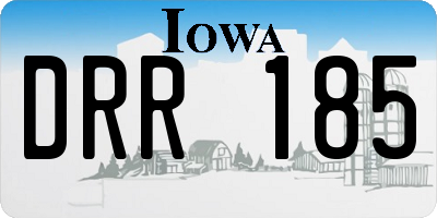 IA license plate DRR185