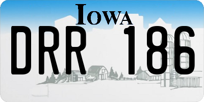 IA license plate DRR186