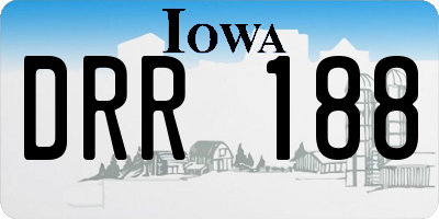 IA license plate DRR188