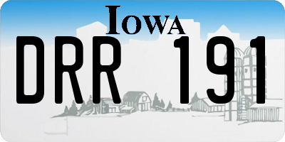 IA license plate DRR191