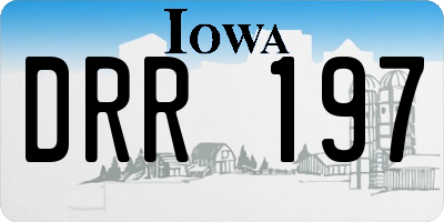 IA license plate DRR197