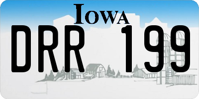 IA license plate DRR199