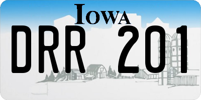 IA license plate DRR201