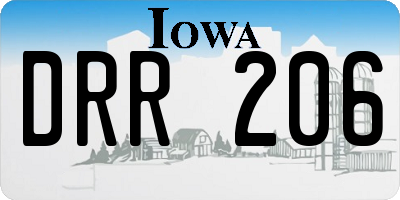 IA license plate DRR206