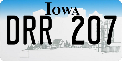 IA license plate DRR207