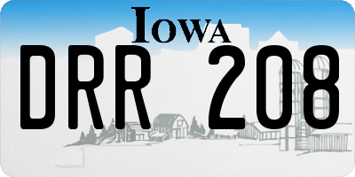 IA license plate DRR208