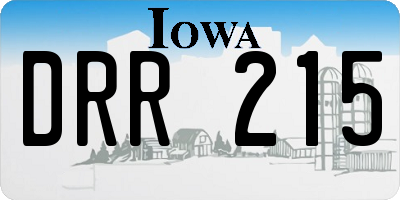 IA license plate DRR215