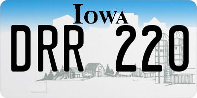 IA license plate DRR220