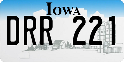 IA license plate DRR221