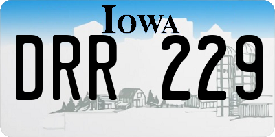IA license plate DRR229